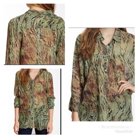 DA-NANG Surplus 100% Silk Button Up Blouse - Picture 1 of 5